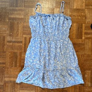 June & Hudson Blue Floral Casual Dress